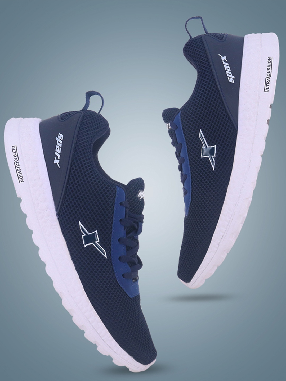 

Sparx Men Navy Blue Mesh Running Shoes