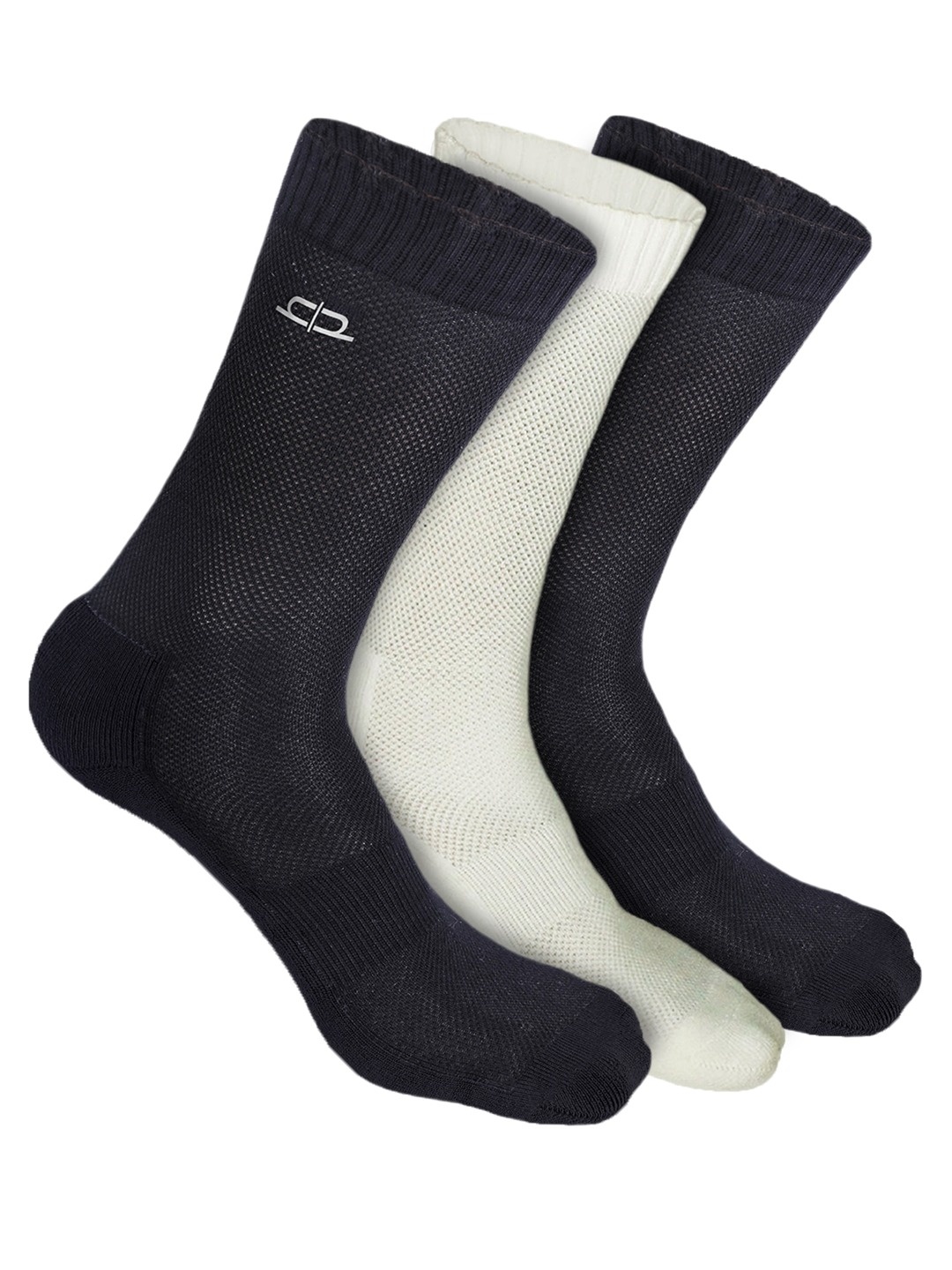 

Heelium Men Pack of 3 Bamboo Super Soft & Odour-Free Breathable Crew-Length Socks, White