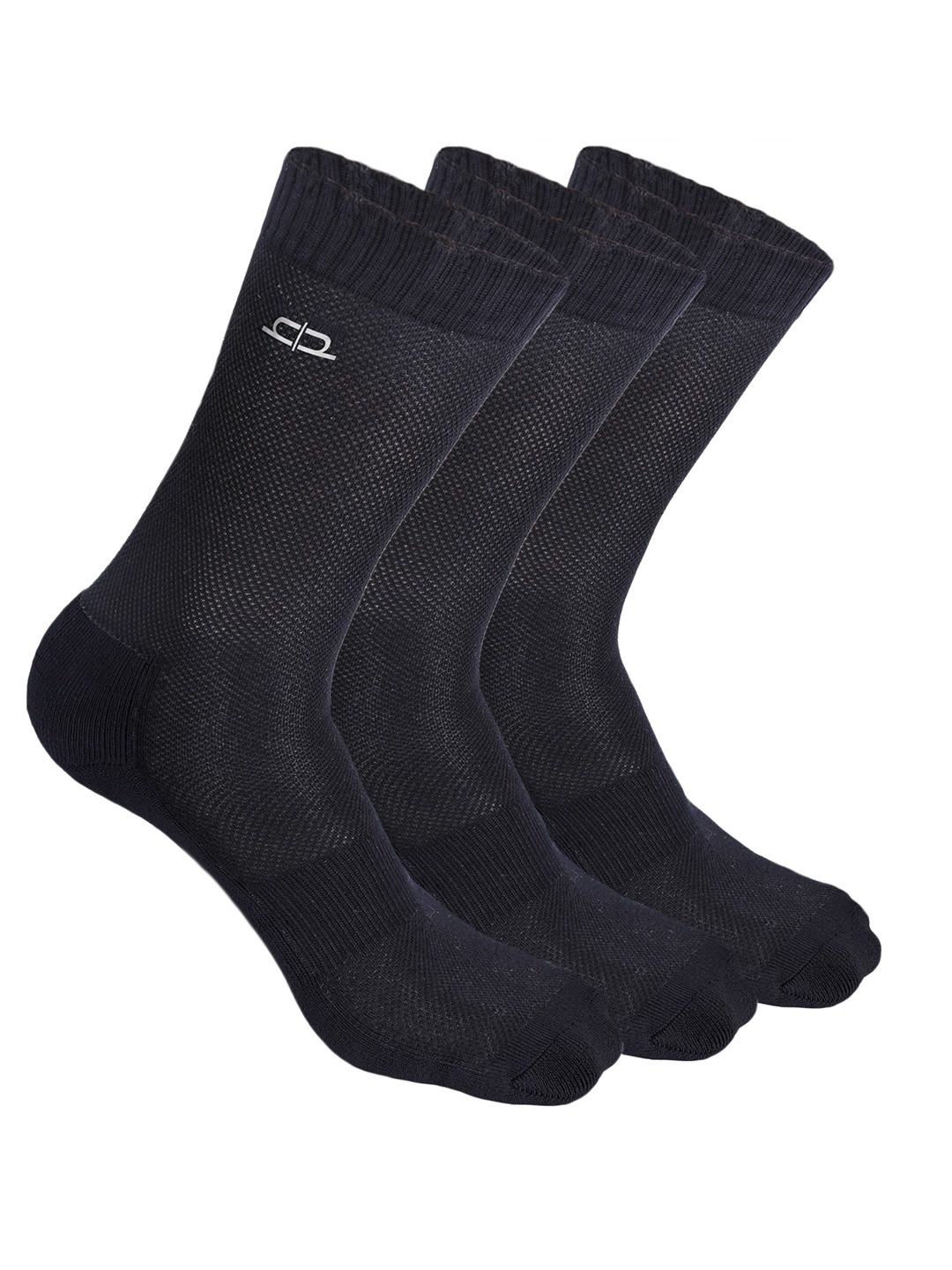 

Heelium Men Pack of 3 Bamboo Super Soft & Odour-Free Breathable Crew-Length Socks, Black