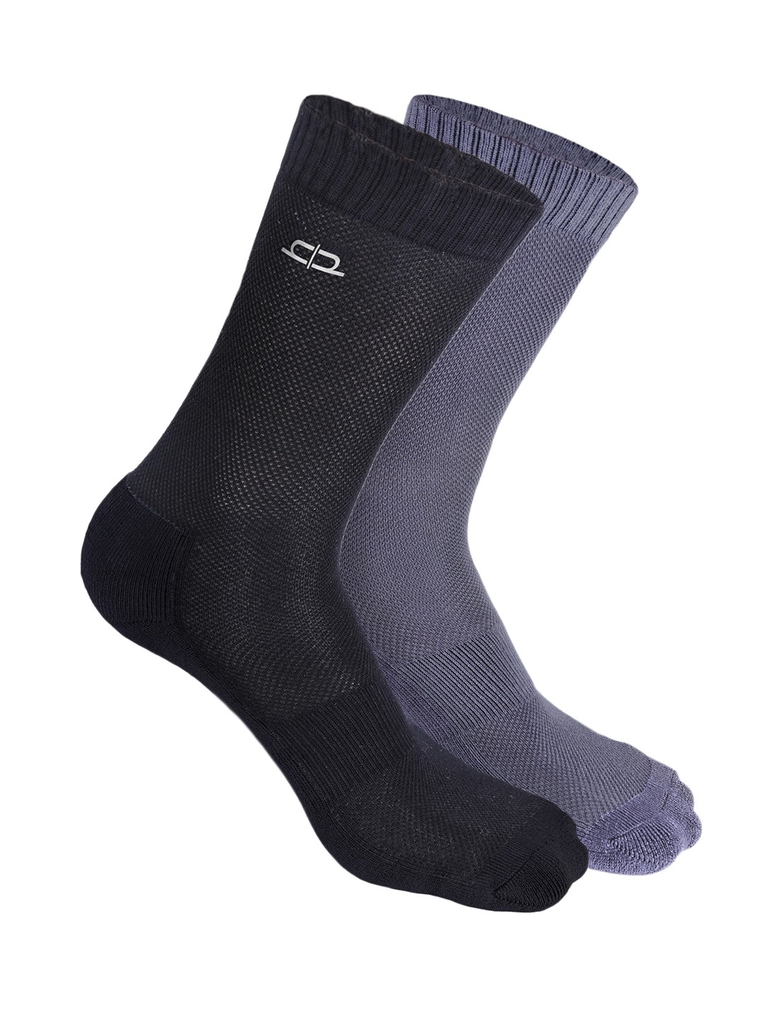 

Heelium Men Pack of 2 Bamboo Super Soft & Odour-Free Breathable Crew-Length Socks, Black