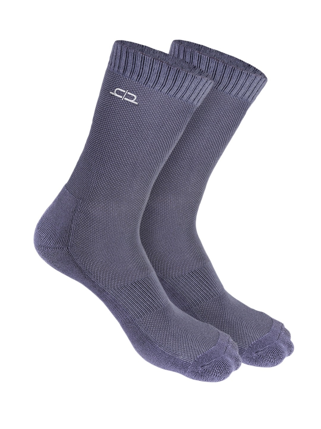 

Heelium Men Pack of 2 Bamboo Super Soft & Odour-Free Breathable Crew-Length Socks, Grey