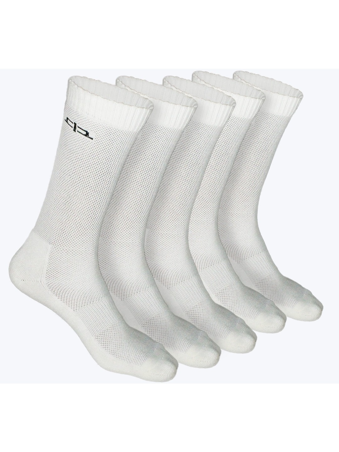 

Heelium Men Pack of 5 Bamboo Super Soft & Odour-Free Breathable Crew-Length Socks, White