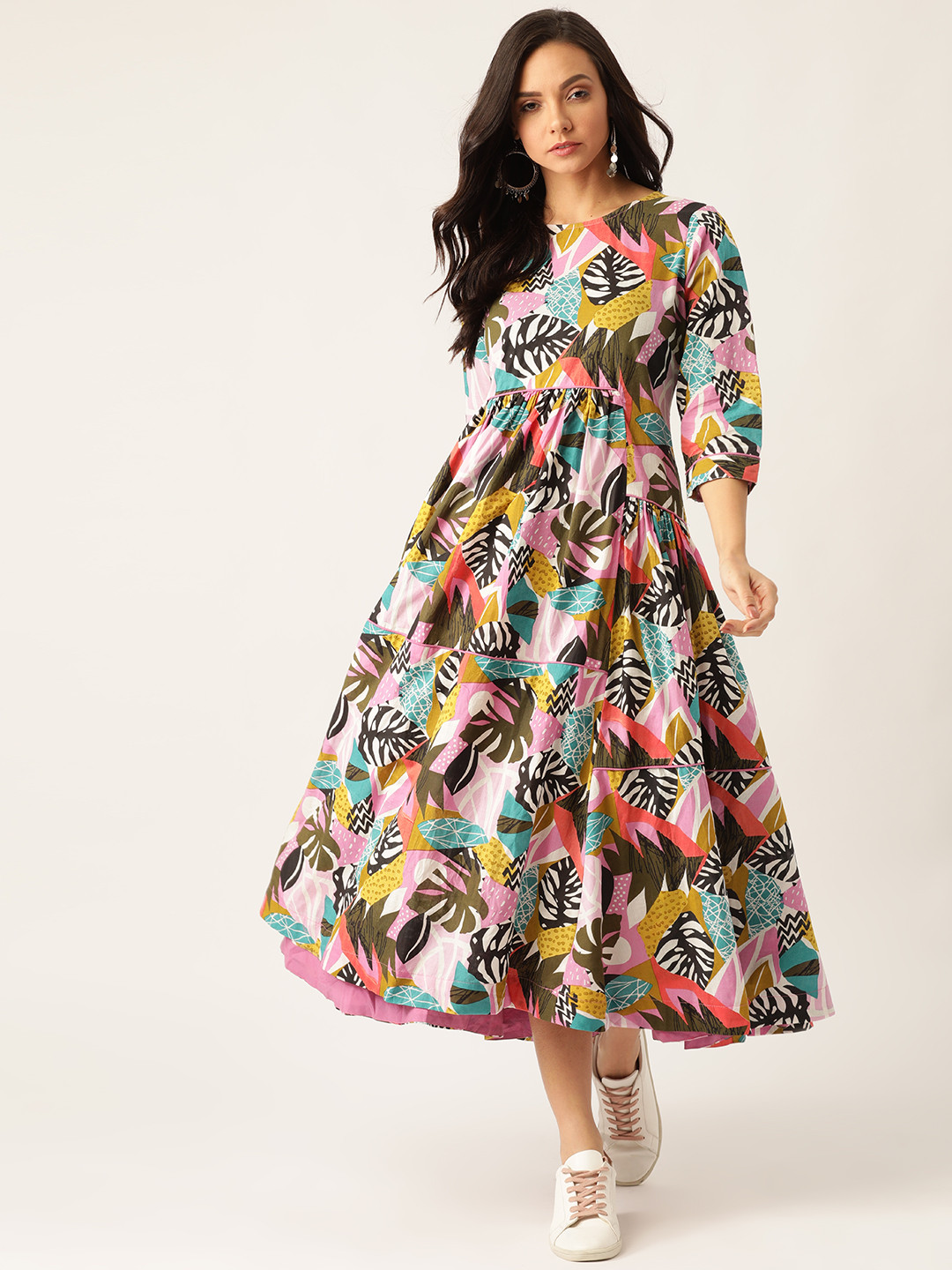 

Sangria Women Multicoloured Printed Maxi Dress, Multi