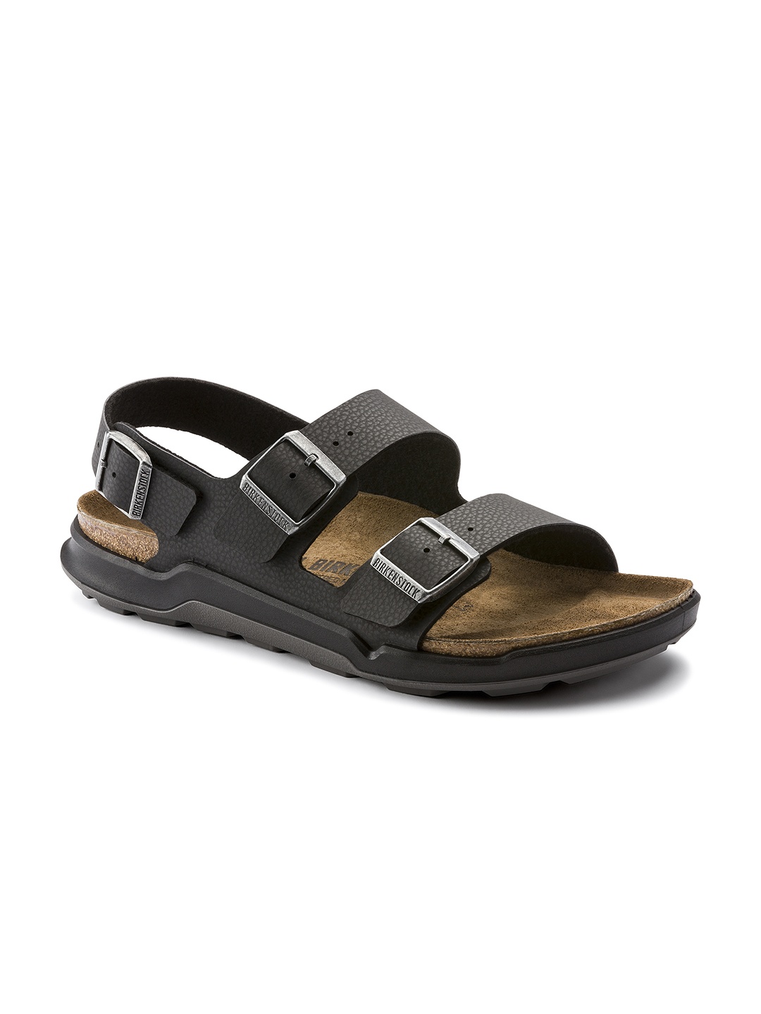 

Birkenstock Men Black Milano Birko-Flor Regular Width Sandals