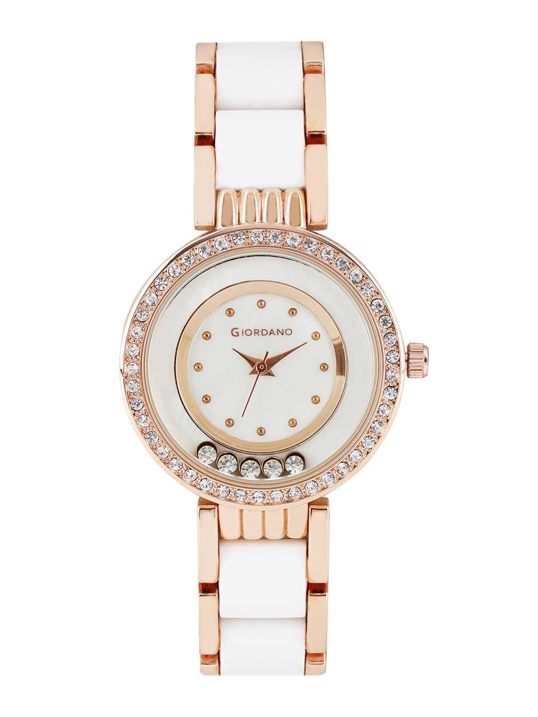 

GIORDANO Women Pearly White Dial Watch 60063-22