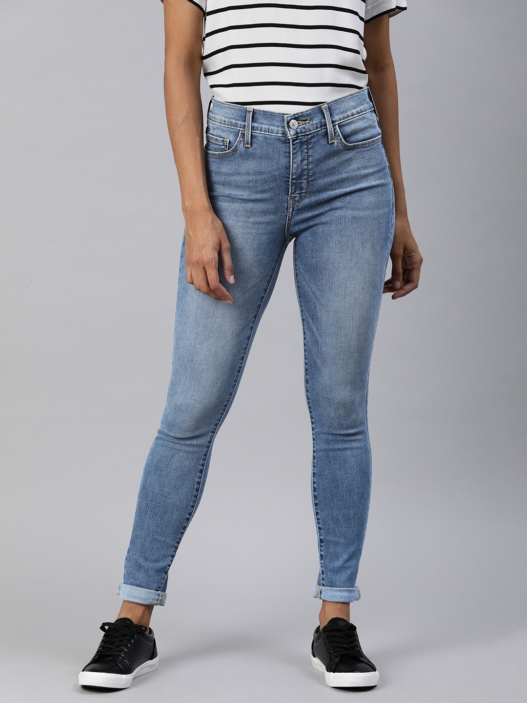 

Levis Women Blue 310 Shaping Super Skinny Fit Mid-Rise Clean Look Stretchable Jeans