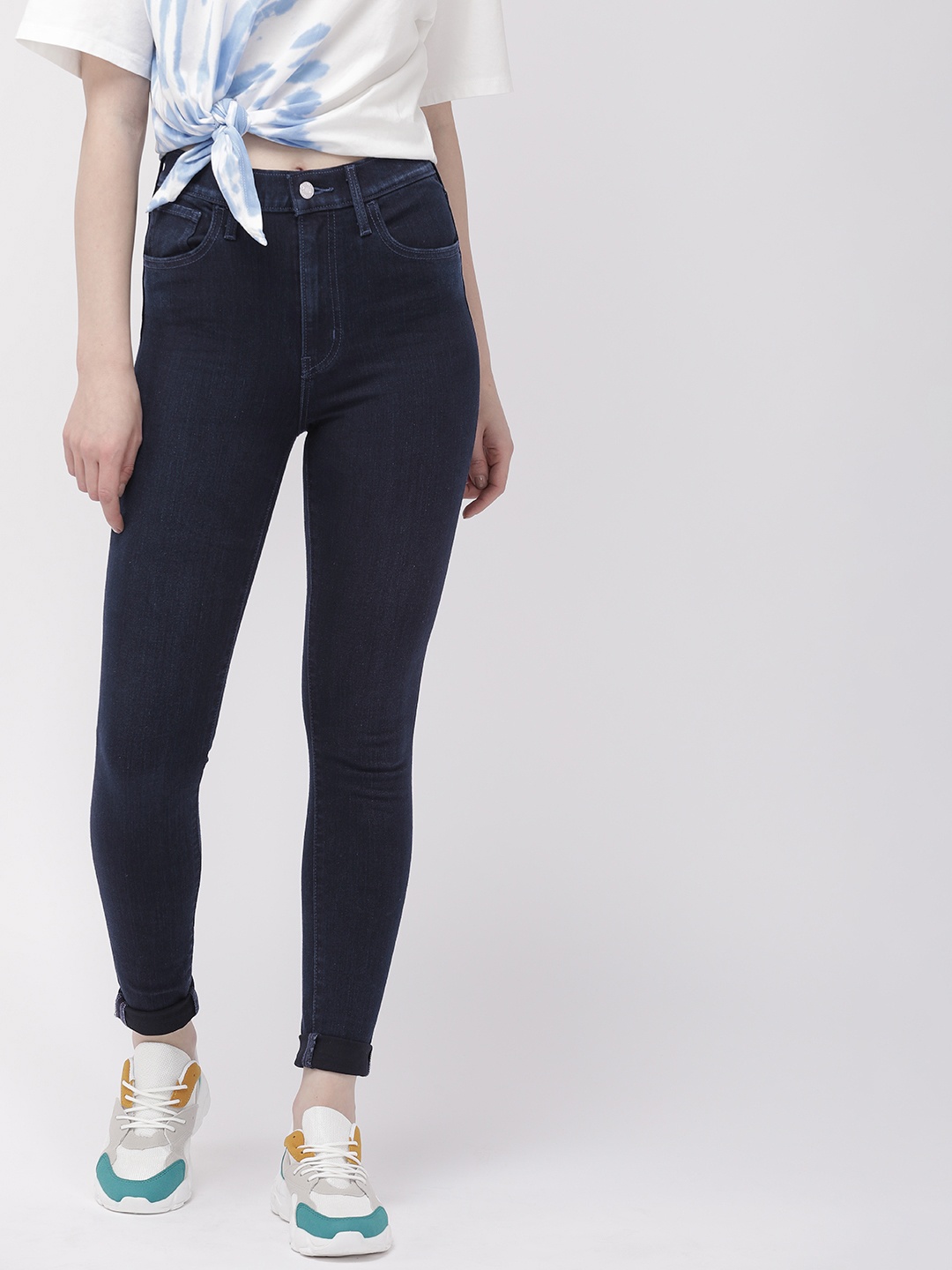 

Levis Women Navy Blue Mile Super Skinny Fit High-Rise Clean Look Stretchable Jeans