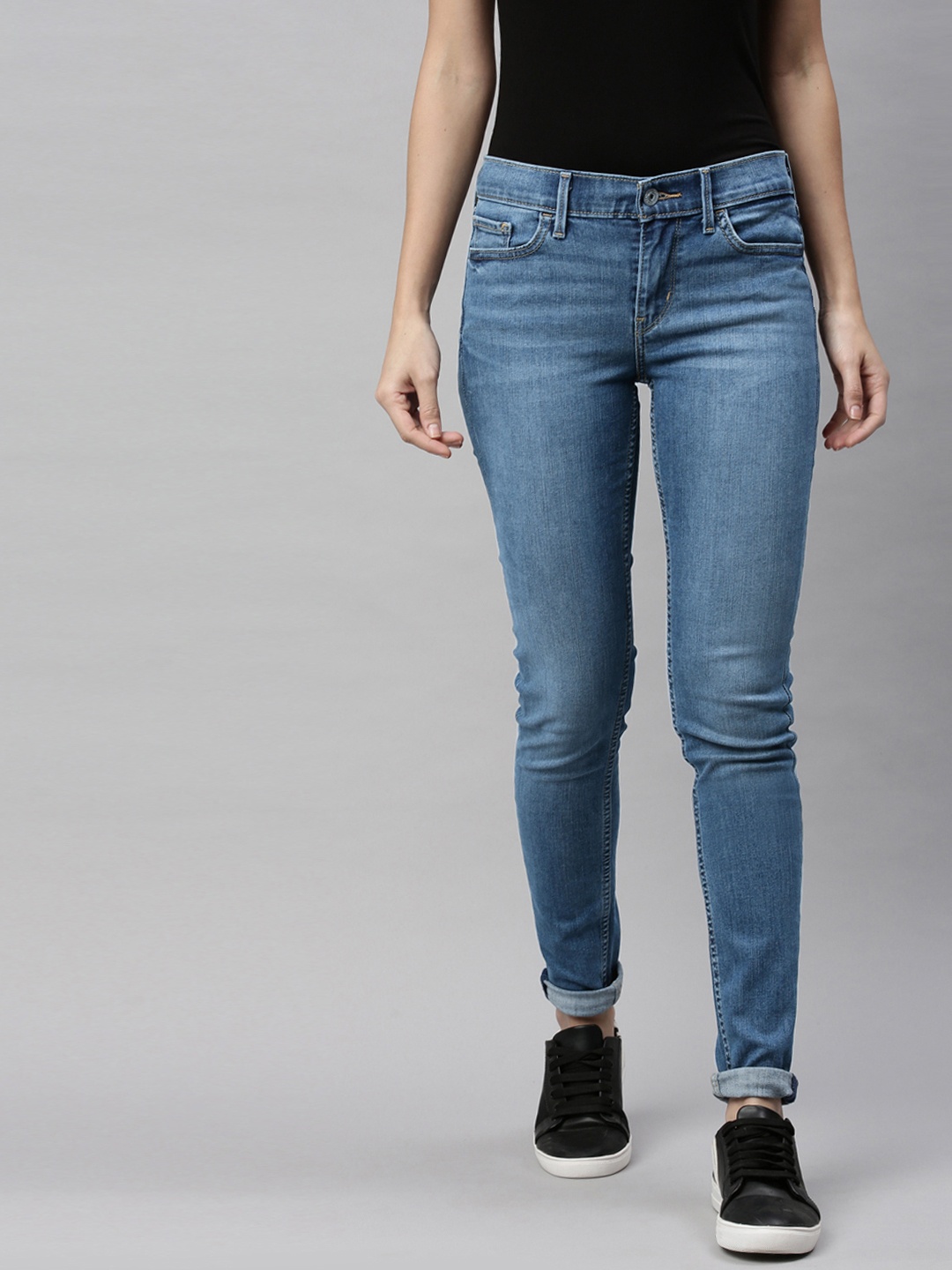 

Levis Women Blue Super Skinny Fit Mid-Rise Clean Look Jeans