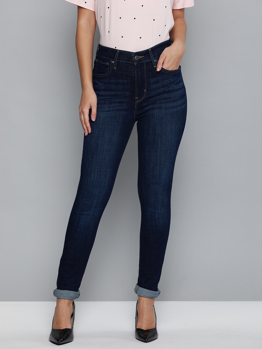 

Levis Women Blue 721 Skinny Fit High-Rise Clean Look Stretchable Jeans