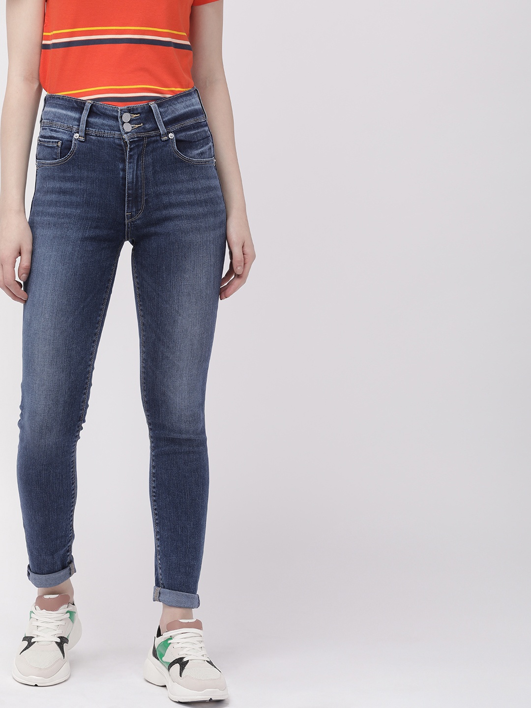 

Levis Women Blue 721 Super Skinny Fit High-Rise Clean Look Stretchable Jeans