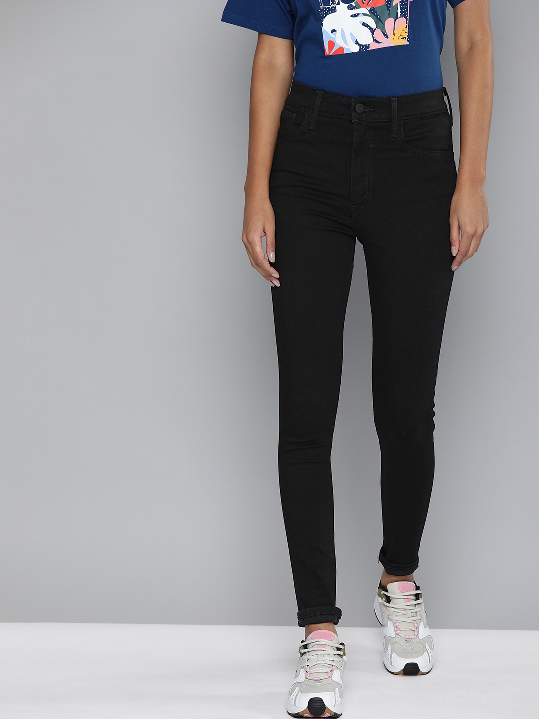 

Levis Women Black Super Skinny Fit High-Rise Stretchable Jeans