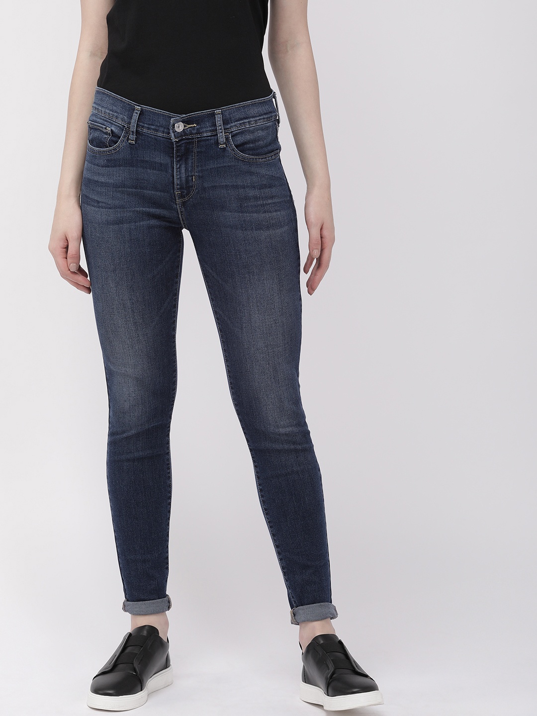 

Levis Women Blue 710 Super Skinny Fit Mid-Rise Clean Look Stretchable Jeans