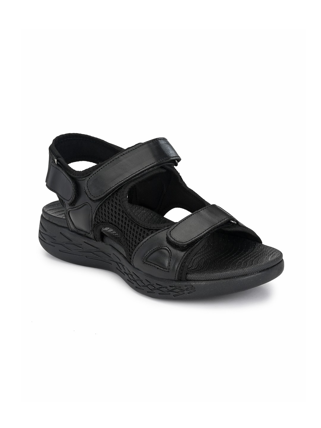 

Delize Men Black Leather Sandals