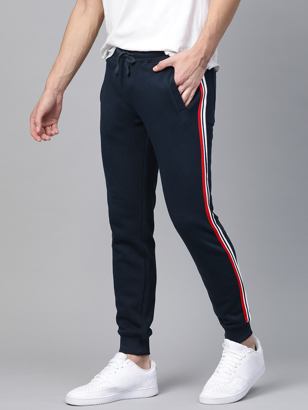 

Mast & Harbour Men Navy Blue Solid Joggers