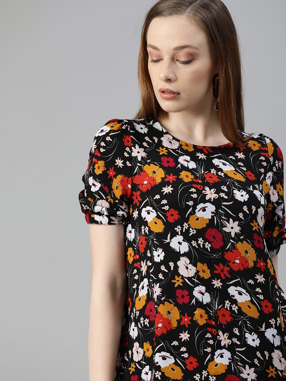 

Chemistry Women Black Printed Top