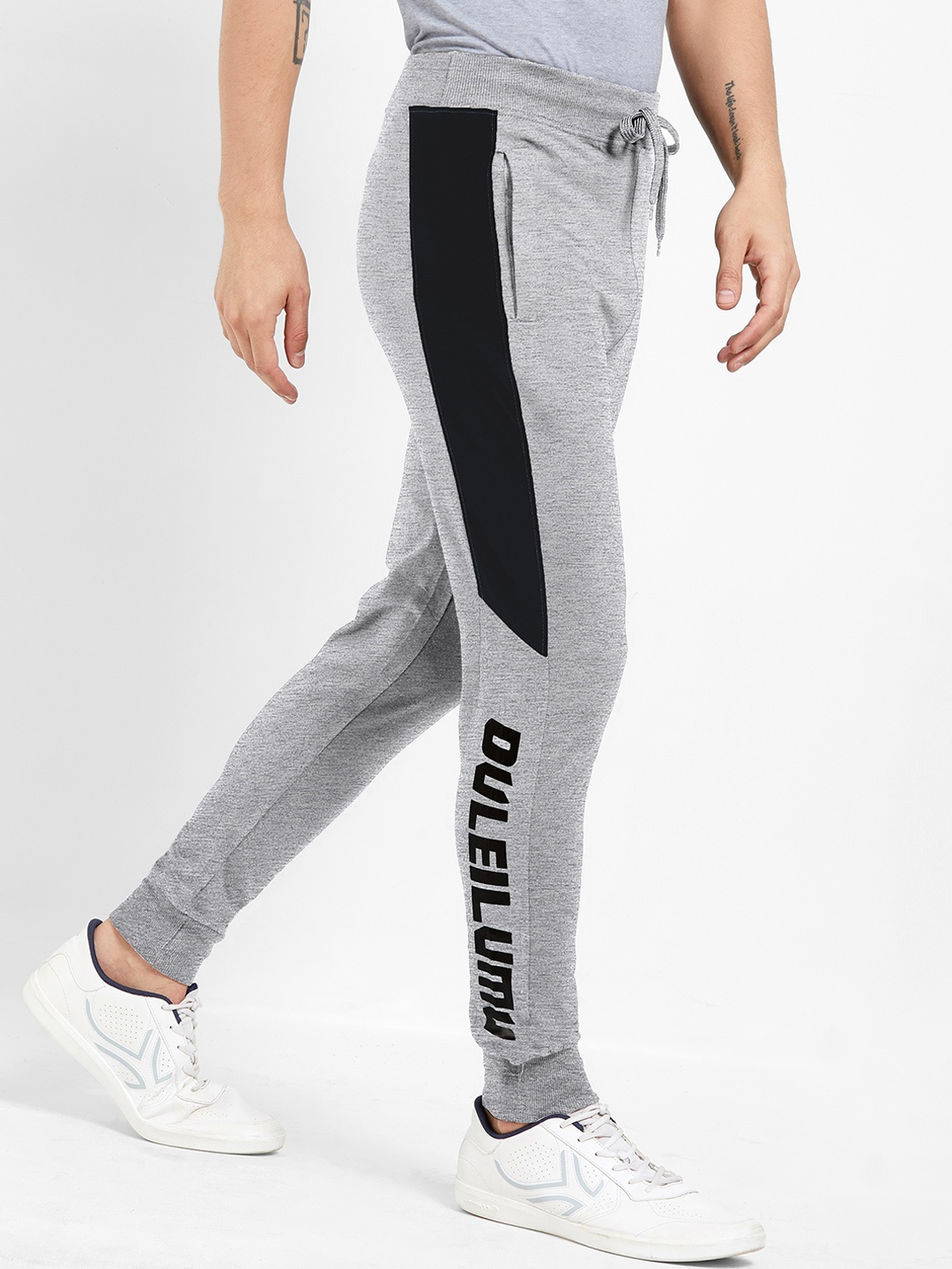 

Maniac Men Grey Melange Slim Fit Solid Joggers