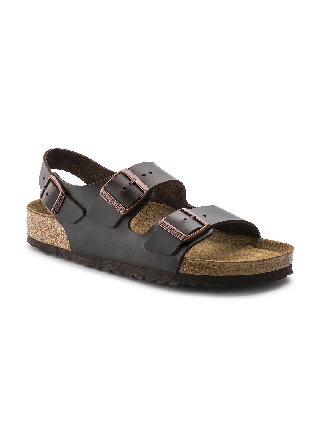 

Birkenstock Unisex Brown Milano Real Regular Width Leather Sandals