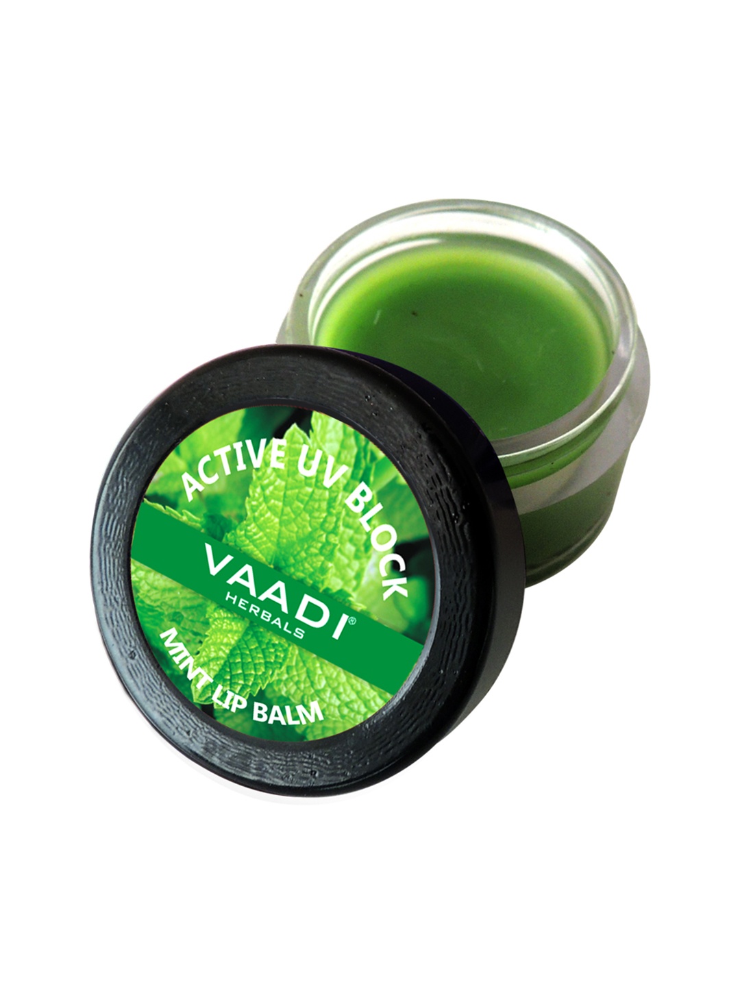 

Vaadi Herbals Active UV Block Mint Lip Balm - 10g, Green