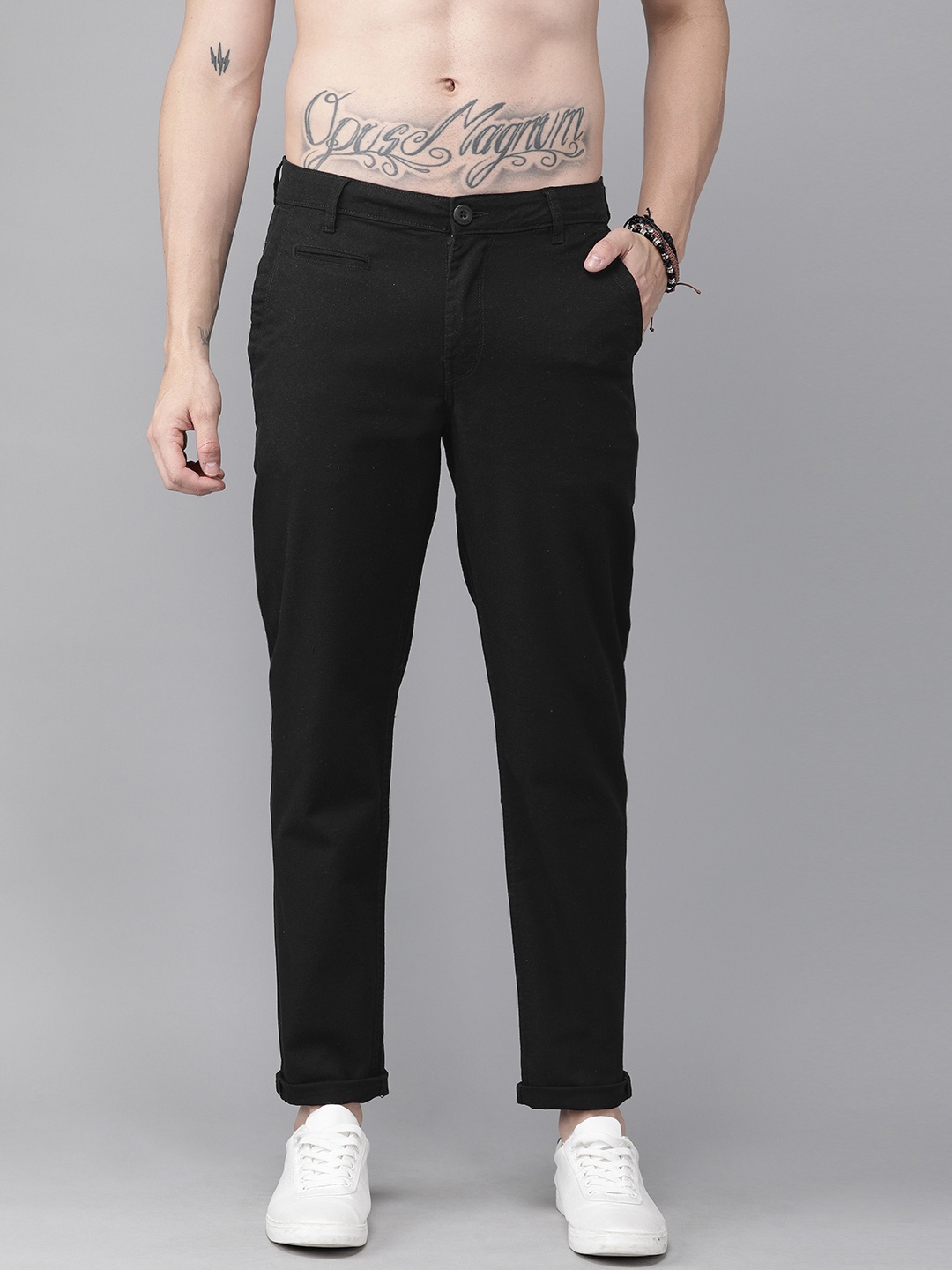 

Roadster Men Black RegularTrousers