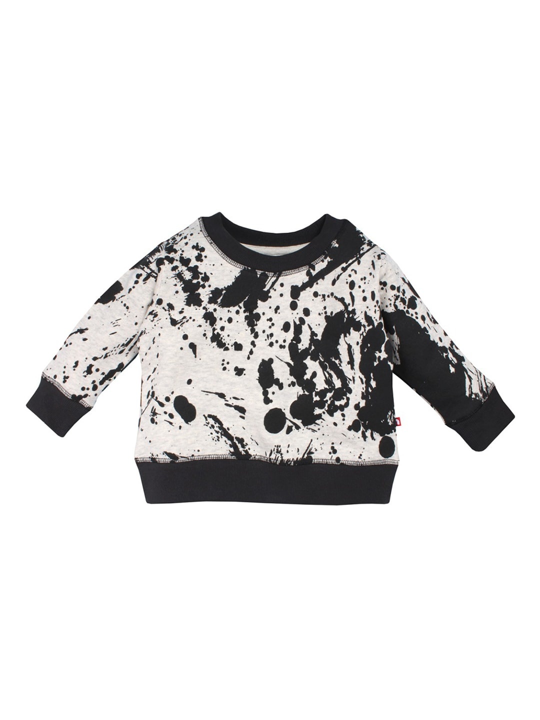 

Nino Bambino Unisex Organic Cotton Cream-Coloured & Black Printed Sustainable Sweatshirt