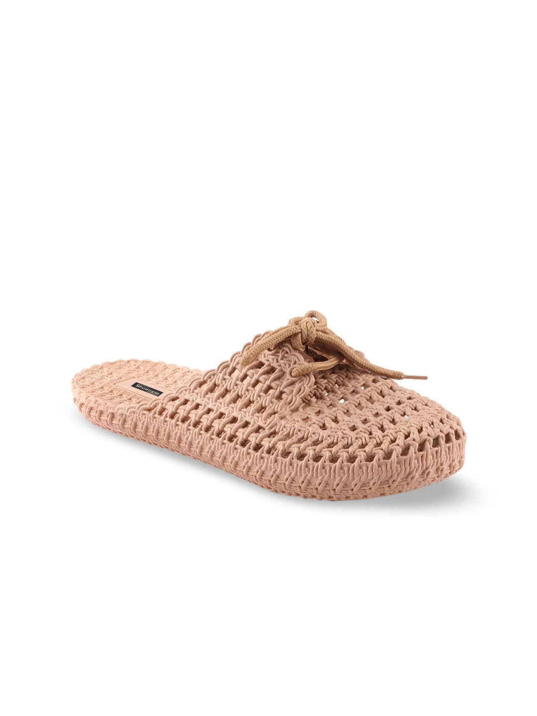 

Shoetopia Women Pink Textured Mules