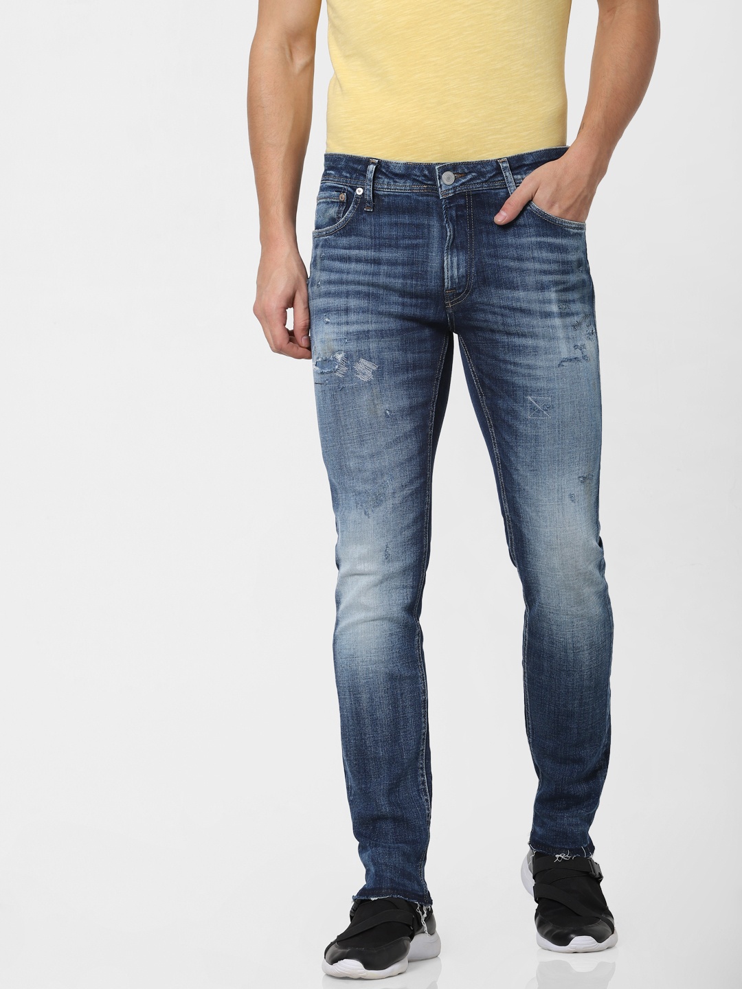 

Jack & Jones Men Blue Skinny Fit Low-Rise Clean Look Stretchable Jeans