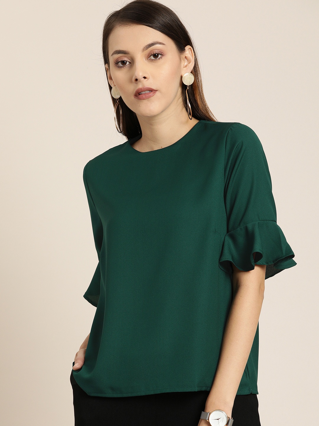 

her by invictus Women Green Solid Top