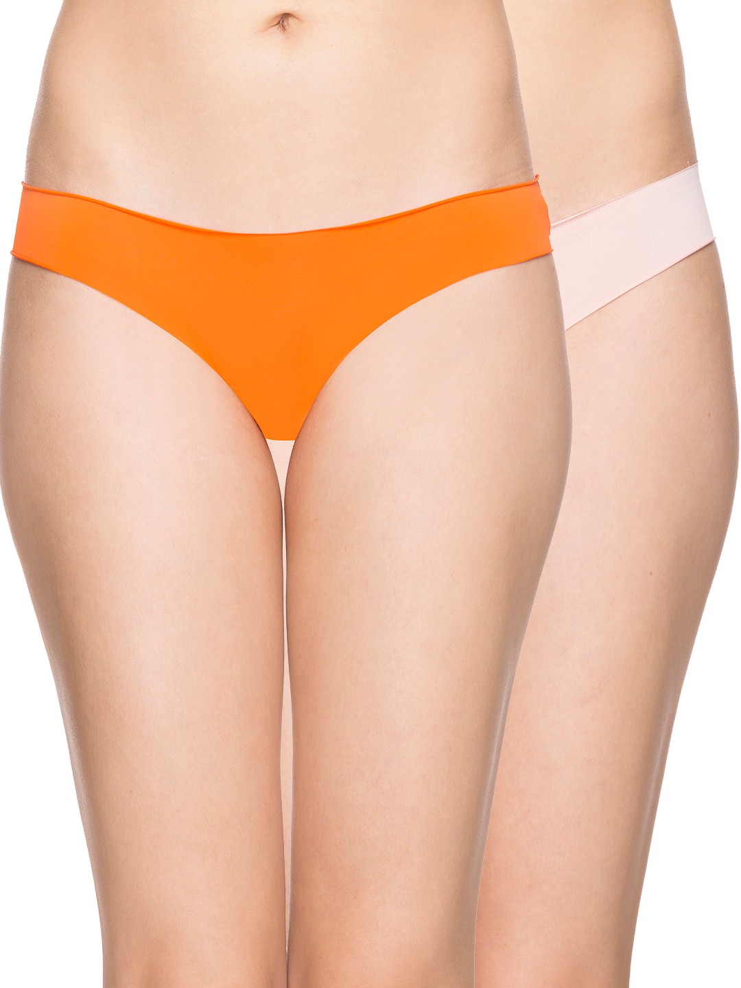 

Candyskin Women Pack Of 2 Solid Hipster Briefs, Peach