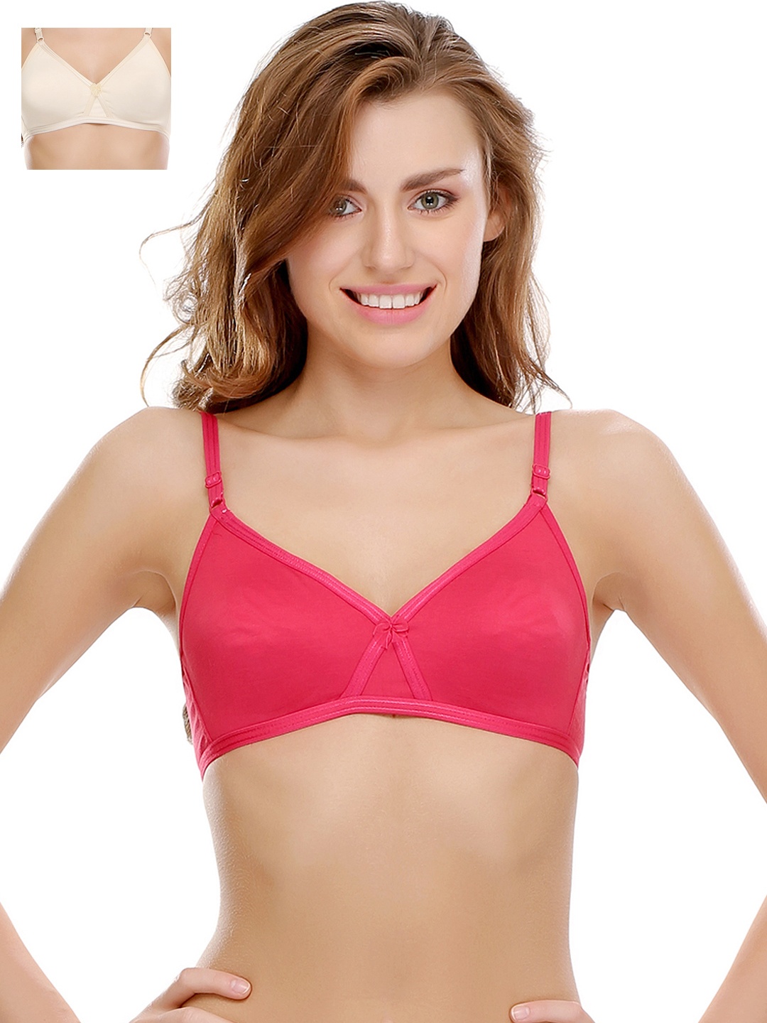 

Clovia Pack Of 2 Bra, Pink
