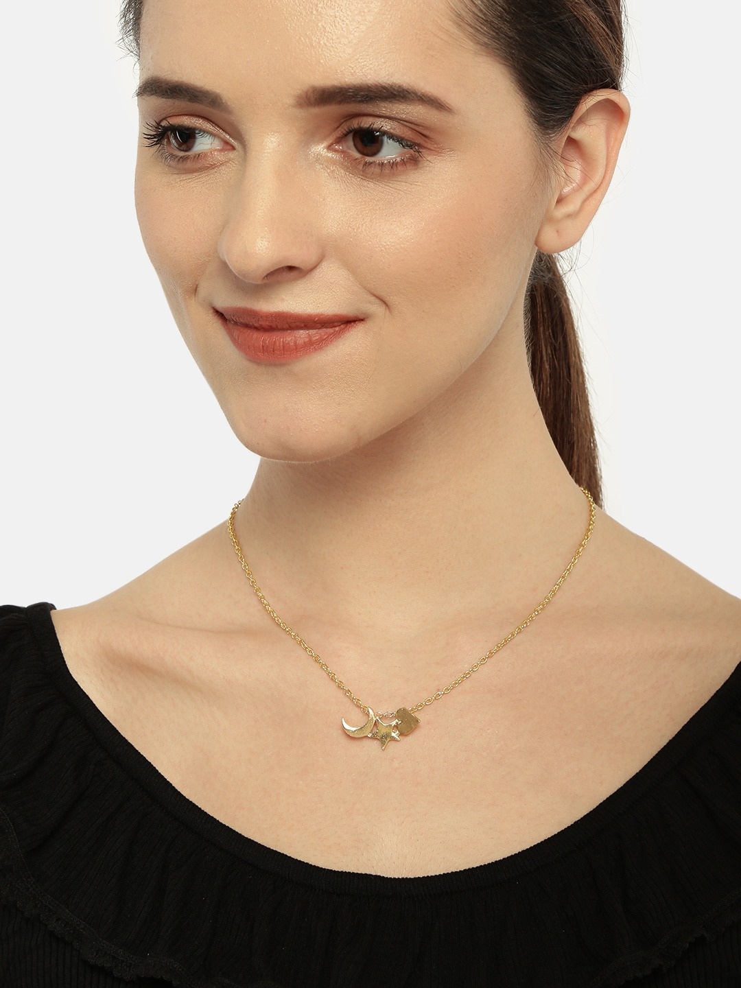 

ToniQ Women Gold-Toned Alloy Pendant With Chain