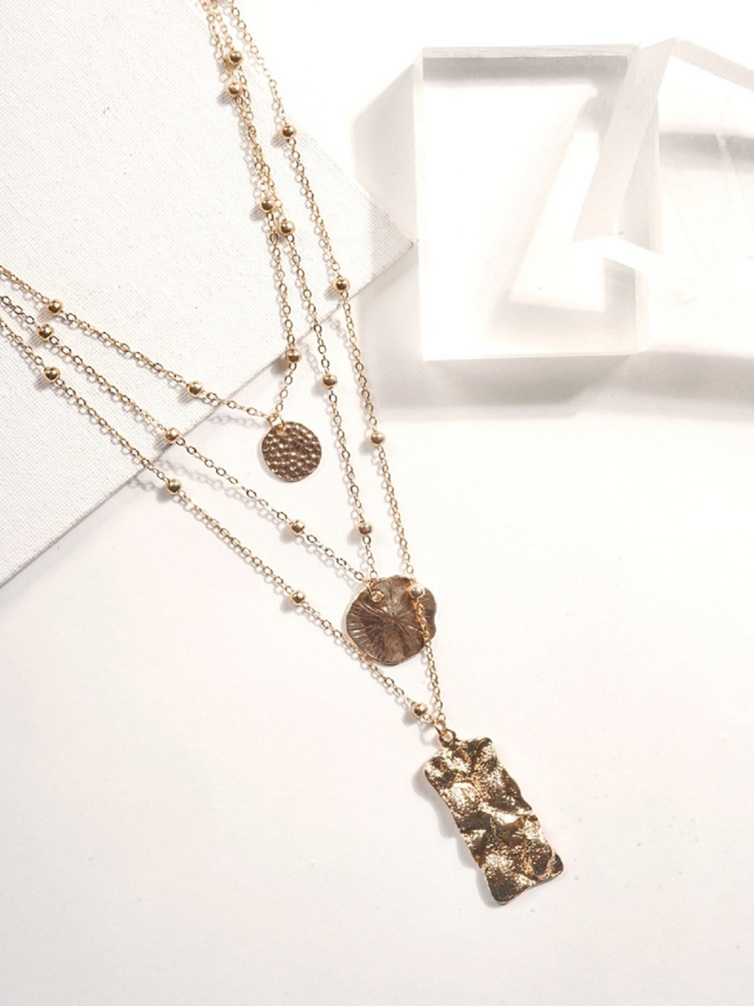 

ToniQ Women Gold-Toned Layered Alloy Necklace