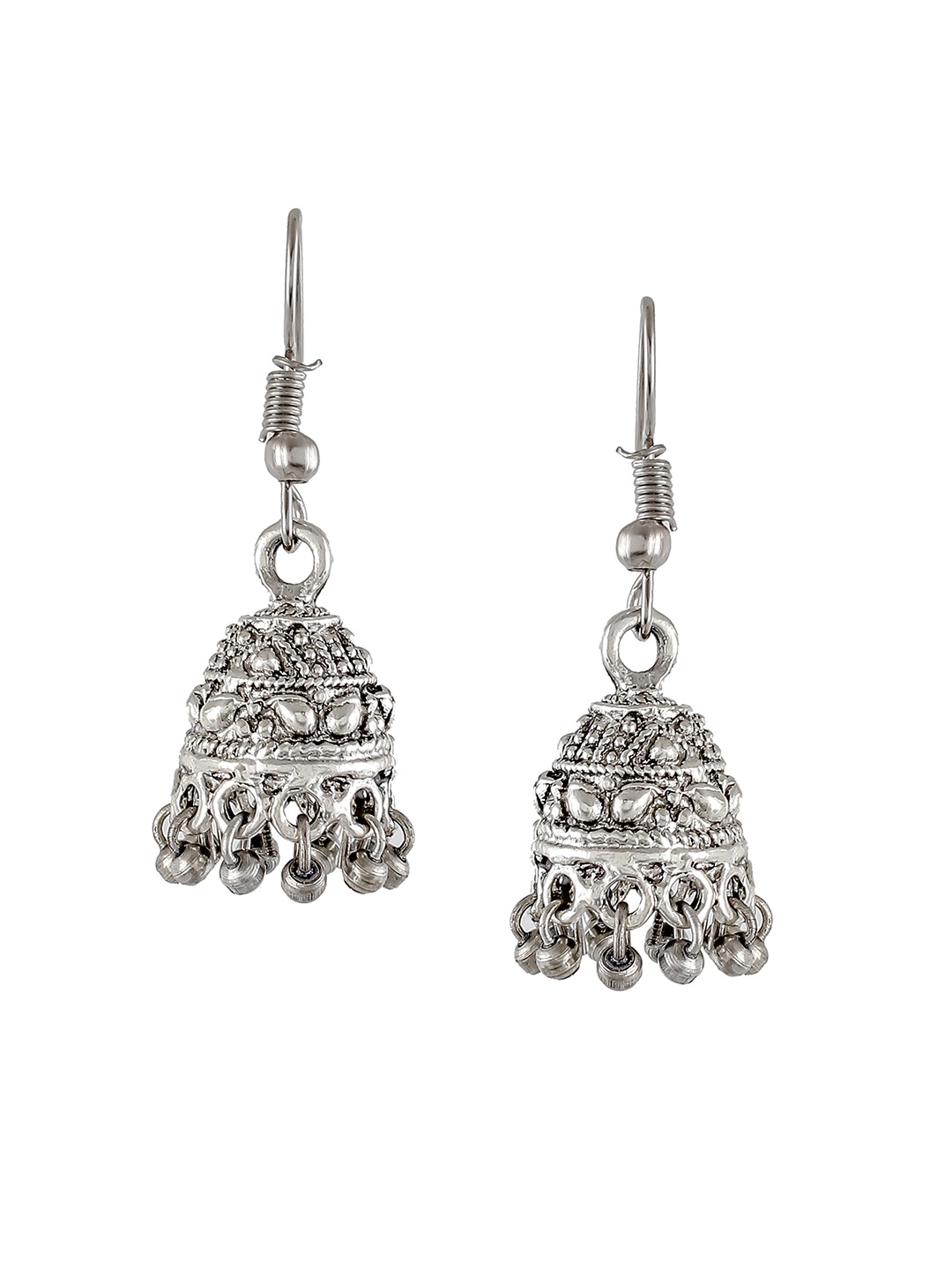

Silvermerc Designs Silver-Plated Dome Shaped Jhumkas