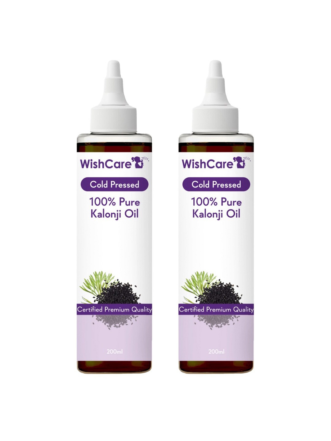 

WishCare Pack of 2 Cold Pressed Kalonji Black Seed Oil - 200 Ml