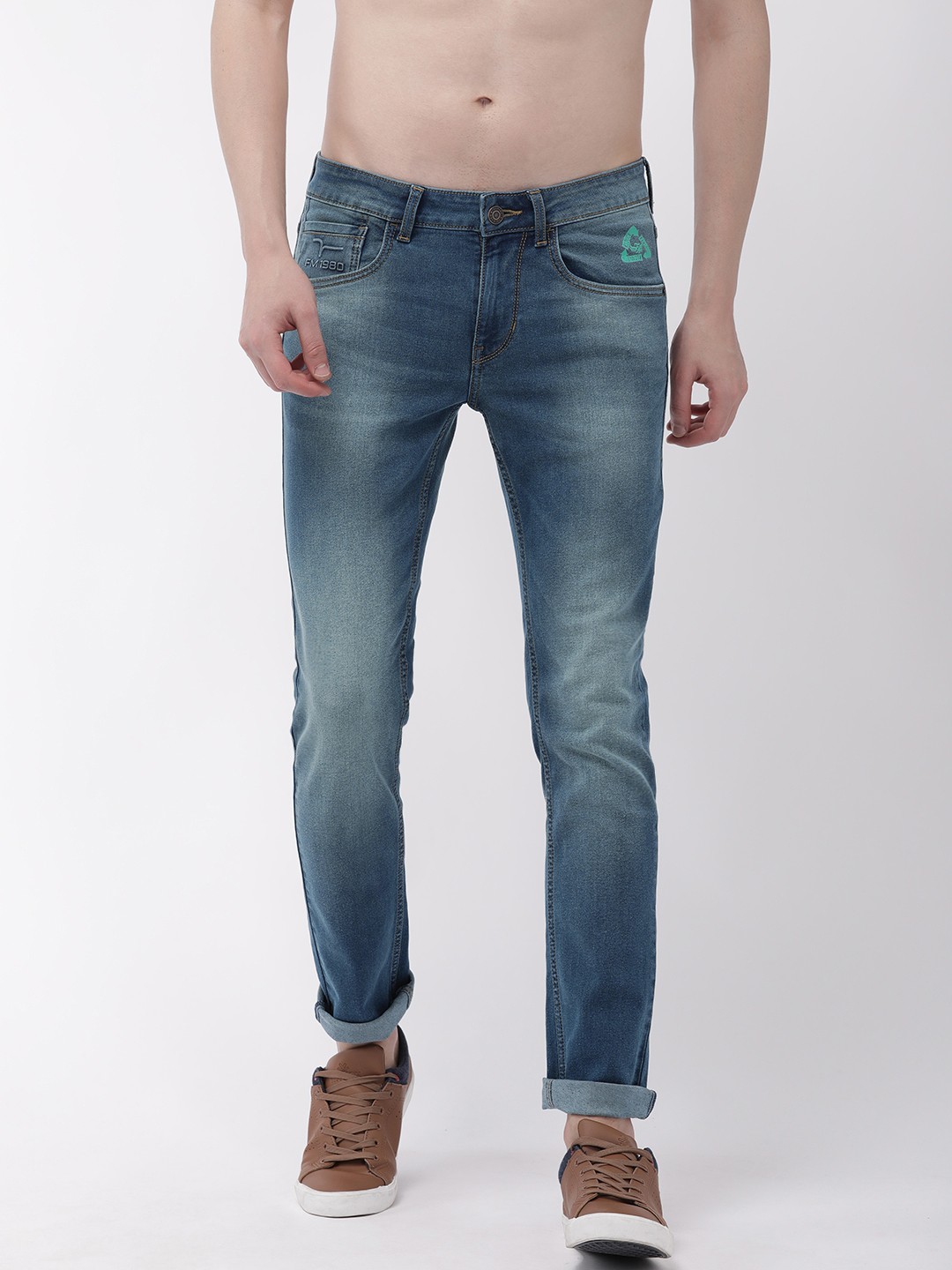 

Flying Machine Men Blue Jackson Skinny Fit Low-Rise Clean Look Stretchable Sustainable Jeans