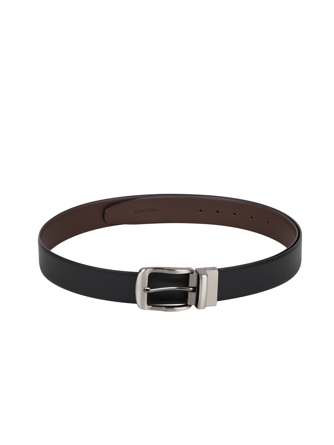 

WELBAWT Men Black & Brown Textured Reversible Belt