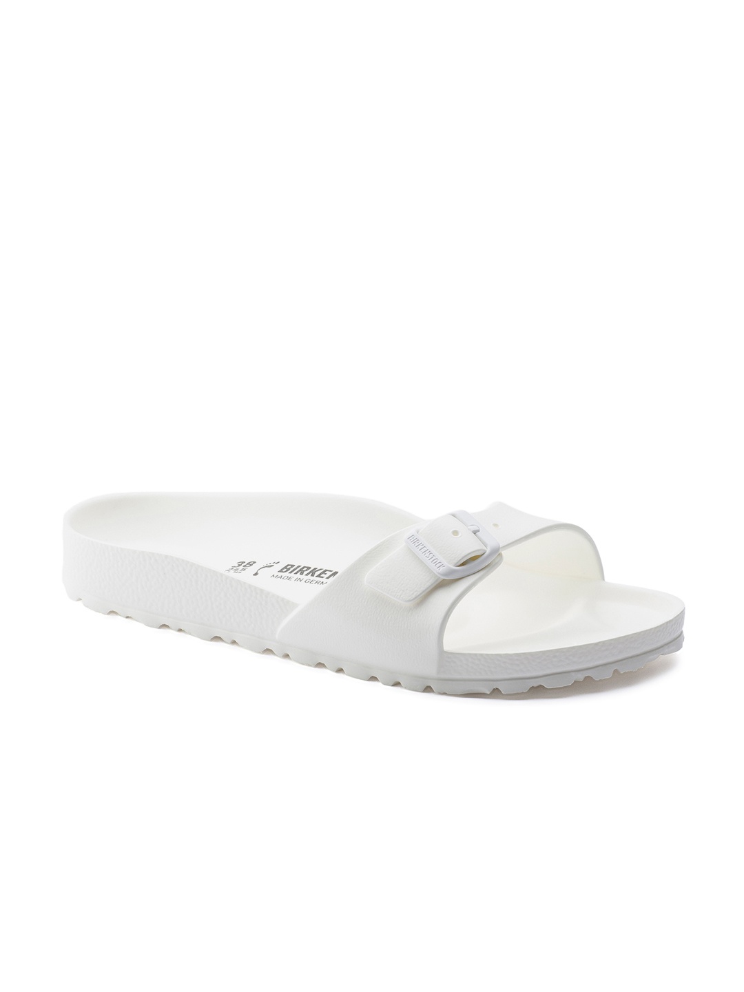 

Birkenstock Women White Solid Lightweight Waterproof Madrid Eva Open Toe Narrow Width Flat