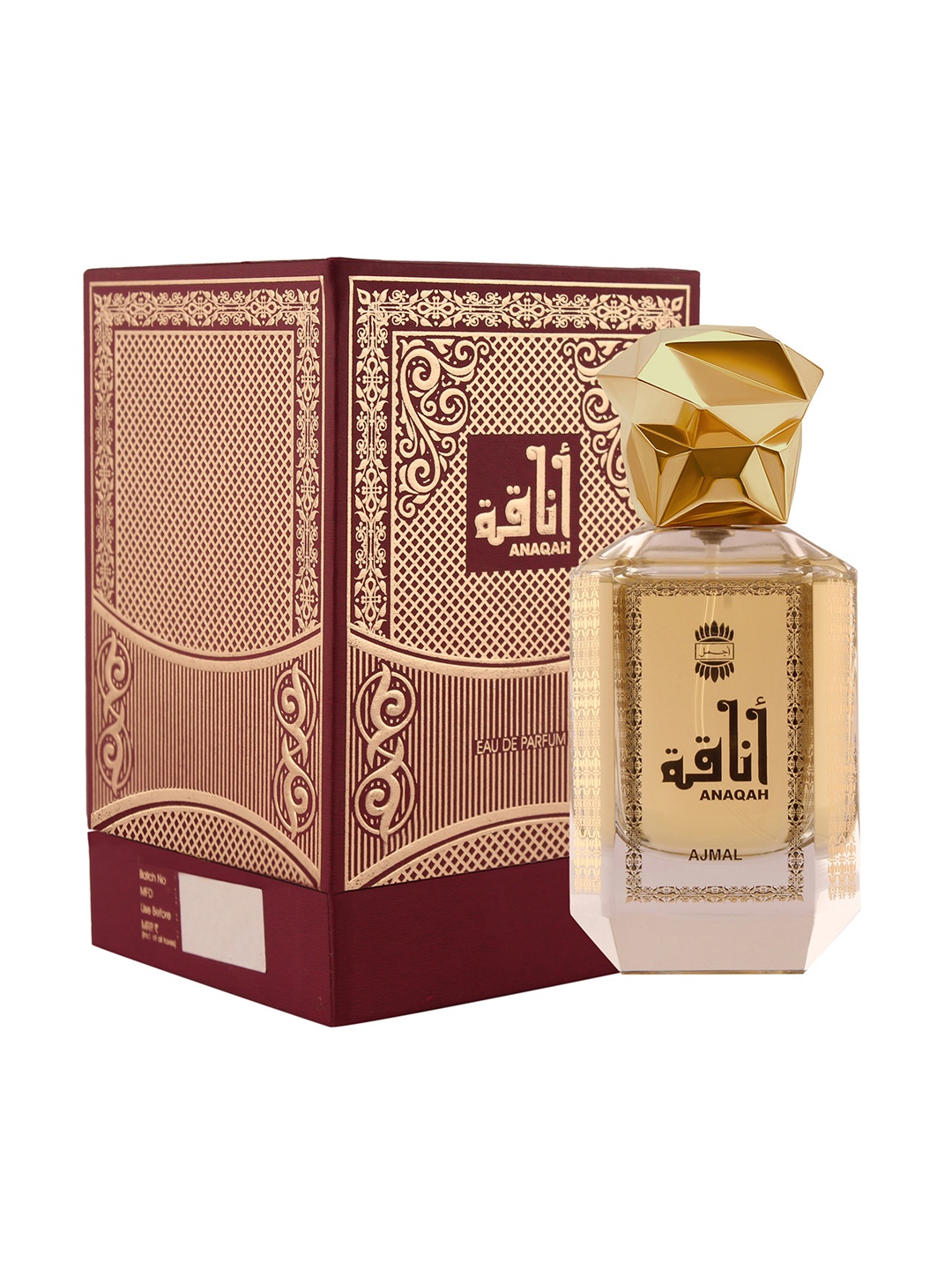 

Ajmal Unisex Anaqah Eau De Parfum 50ml Perfume Scent for Skin, Maroon
