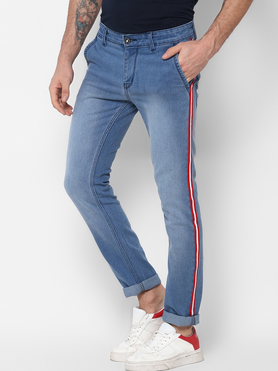 

Urbano Fashion Men Blue Slim Fit Mid-Rise Clean Look Stretchable Jeans