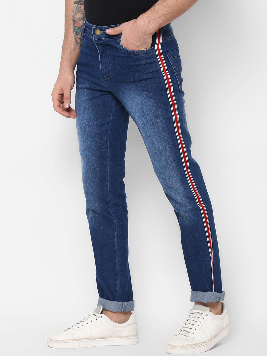 

Urbano Fashion Men Blue Slim Fit Mid-Rise Clean Look Stretchable Jeans