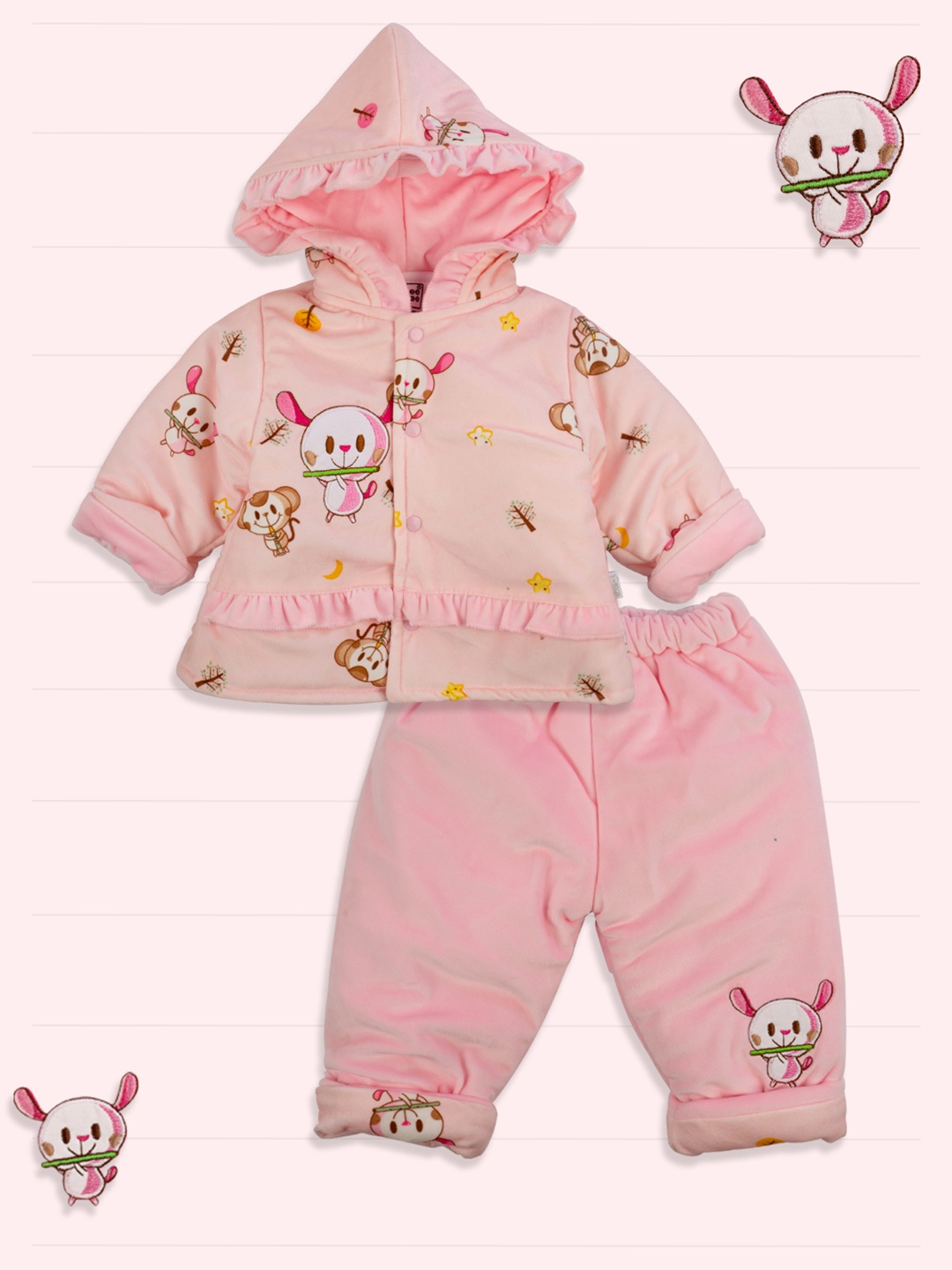 

MeeMee Infants Pink Printed Shirt with Pyjamas