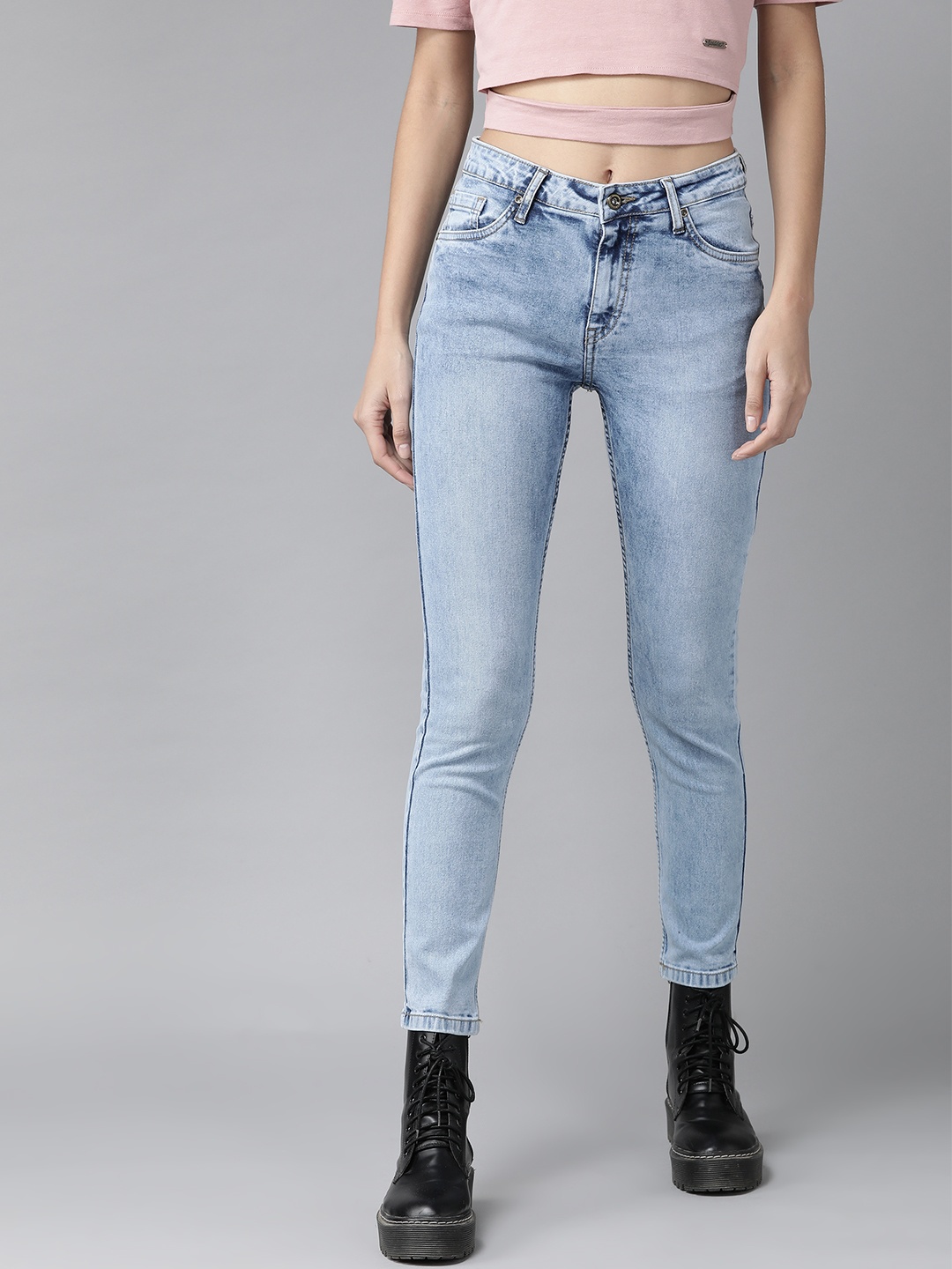 

Roadster Women Blue Skinny Fit Mid-Rise Clean Look Jeans