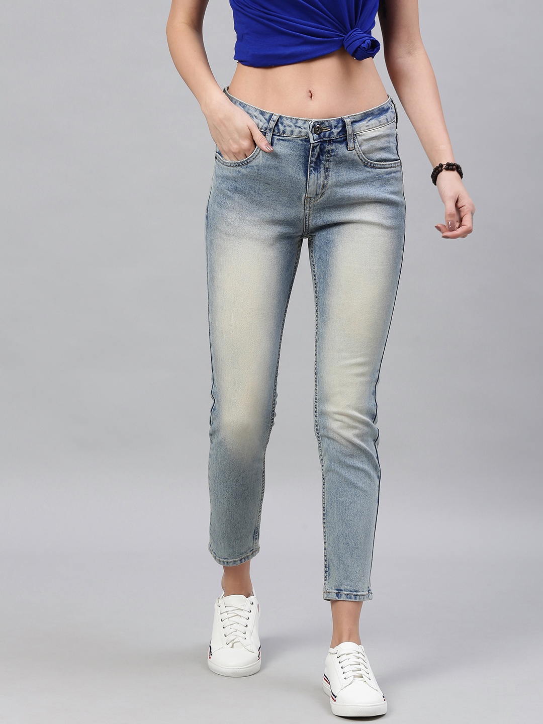 

Roadster Women Blue Skinny Fit Mid-Rise Clean Look Stretchable Jeans
