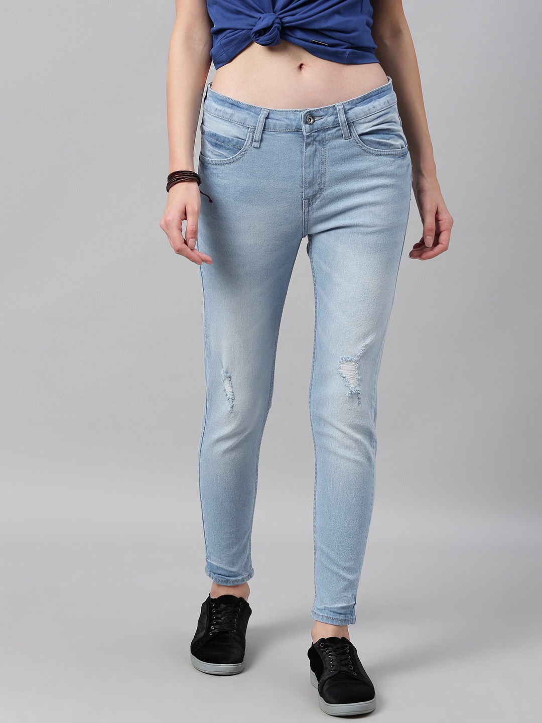 

Roadster Women Blue Skinny Fit Mid-Rise Clean Look Stretchable Jeans