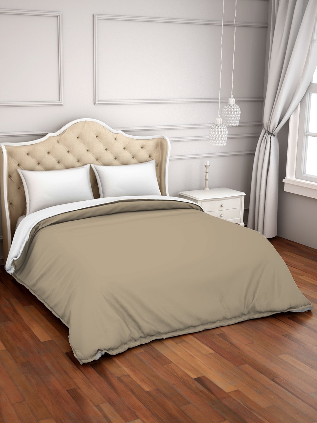 

SPACES Hygro Taupe Solid AC Room 150 GSM Double Bed Comforter