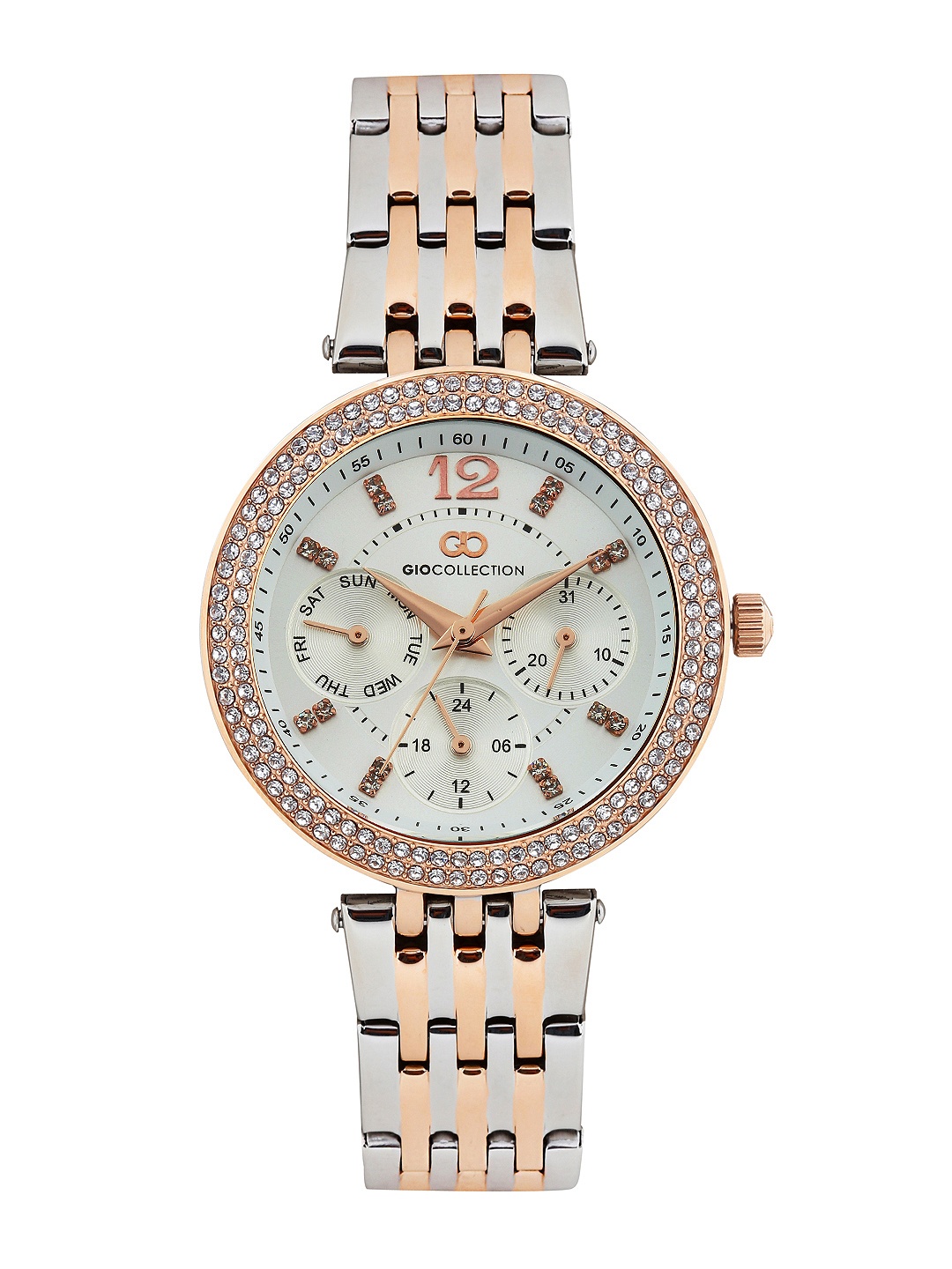 

GIO COLLECTION Women Silver-Toned Dial Watch G2011-55