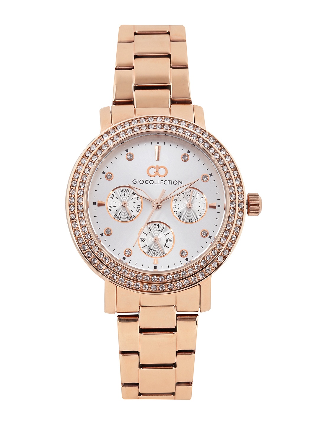

GIO COLLECTION Women Silver-Toned Dial Watch G2013-33