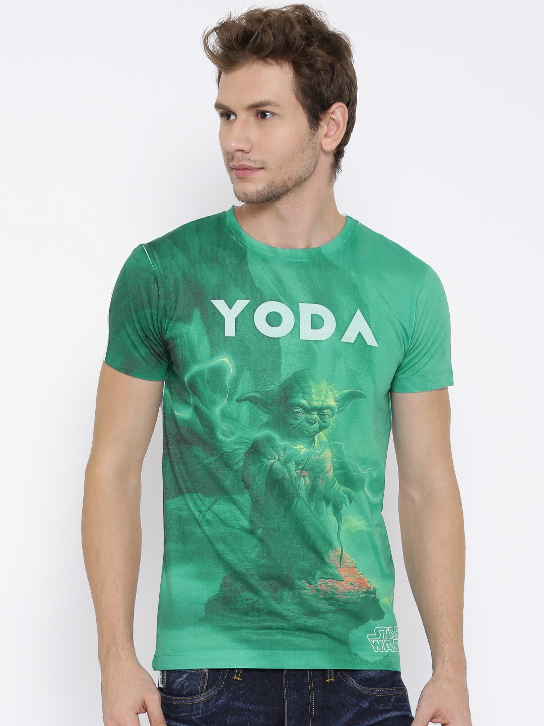 

Jack & Jones Green & White Printed T-shirt