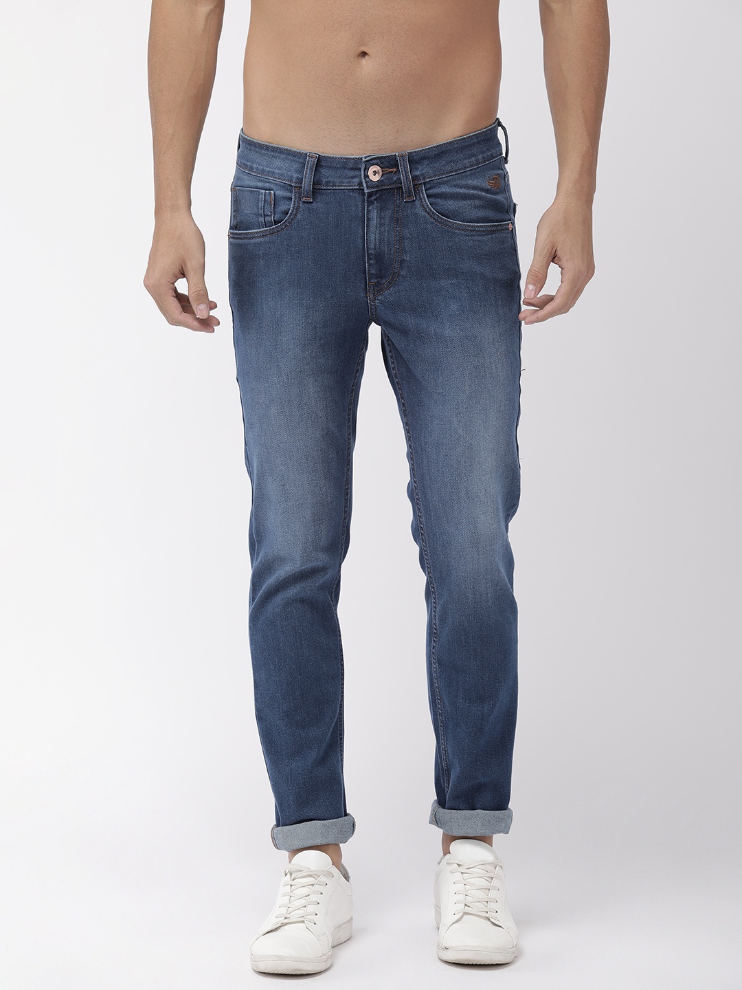 

Flying Machine Men Blue Skinny Fit Low-Rise Clean Look Jeans