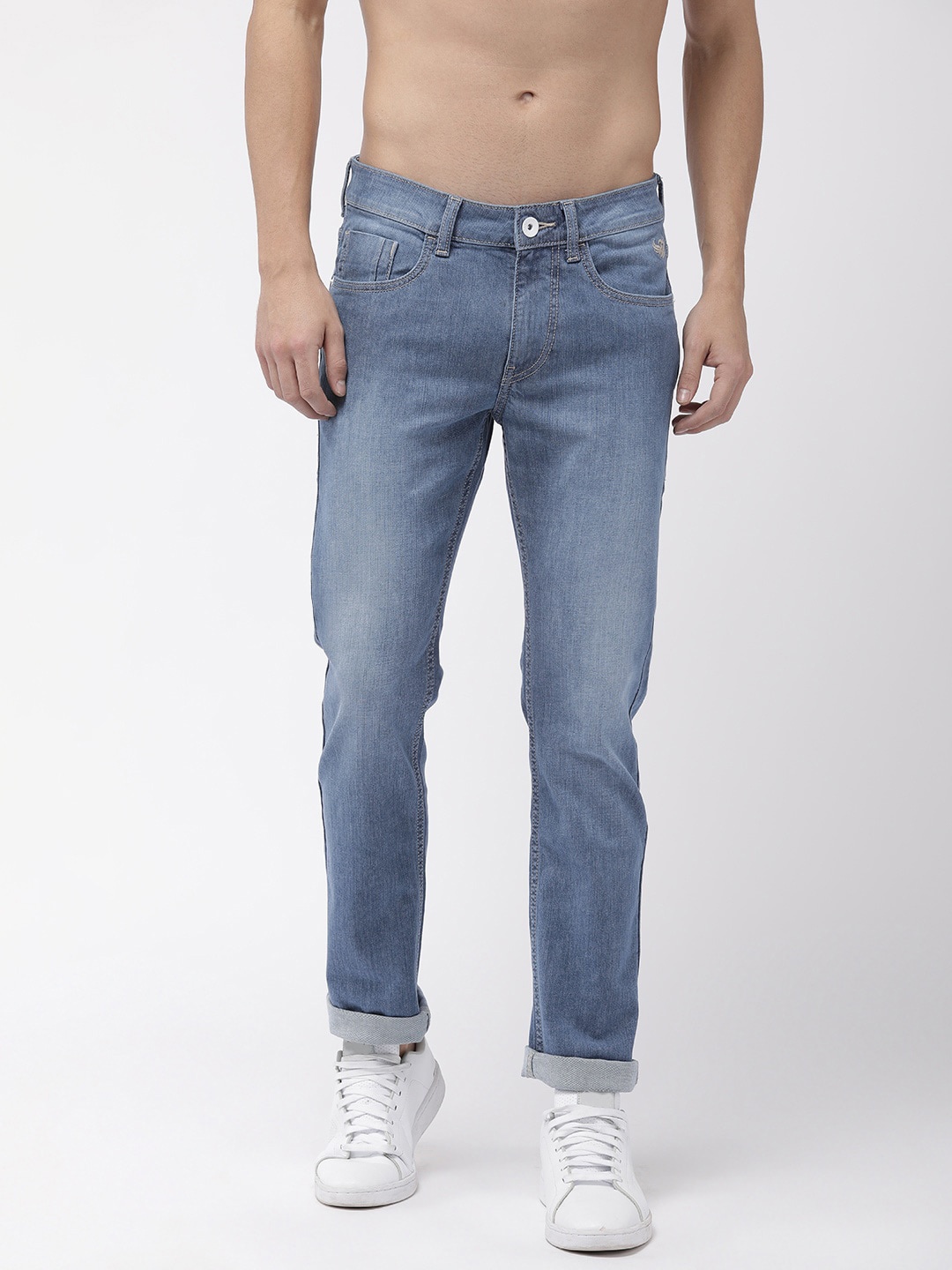 

Flying Machine Men Blue Micheal Slim Fit Mid-Rise Clean Look Stretchable Jeans