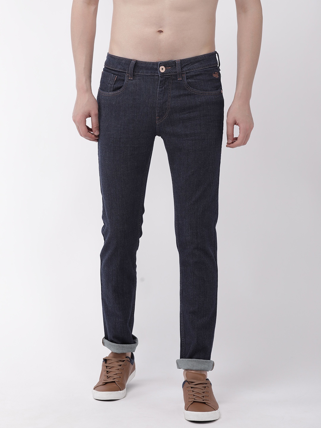 

Flying Machine Men Blue Michael Slim Tapered Fit Mid-Rise Clean Look Stretchable Jeans